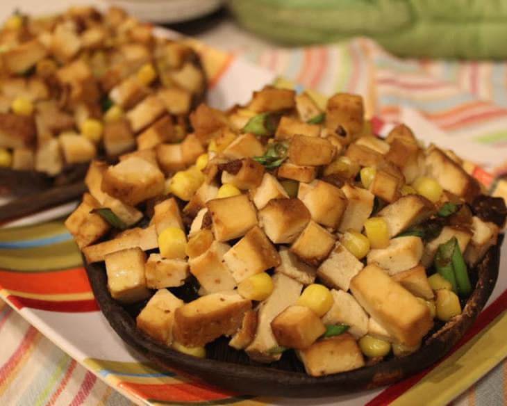 Tofu Stuffed Portobello Mushrooms