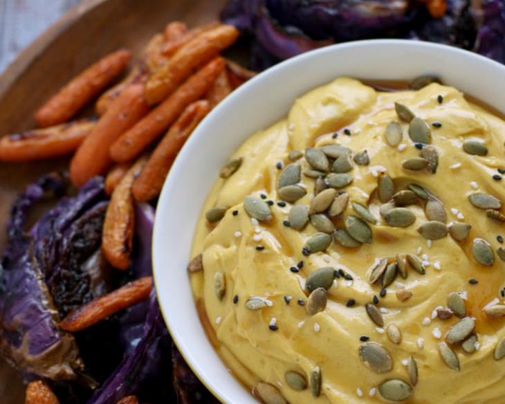 Roasted Buttercup Squash & Tahini-Yogurt Dip