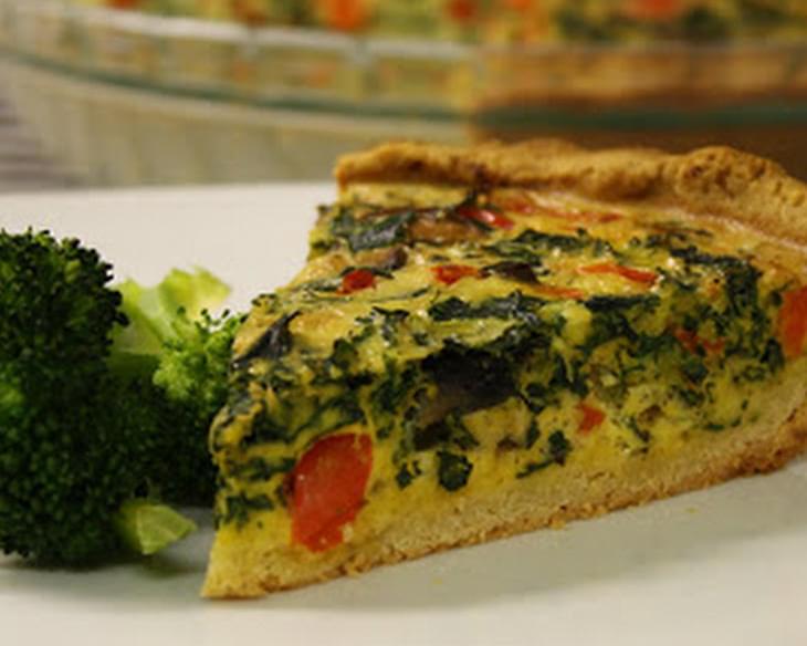 Red Pepper Kale Quiche Recipe