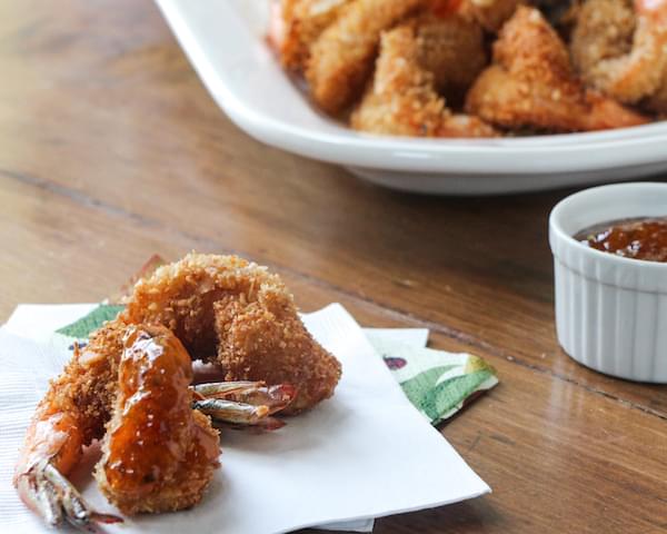 Coconut Prawns with Sweet-Spicy Dipping Sauce - #SundaySupper