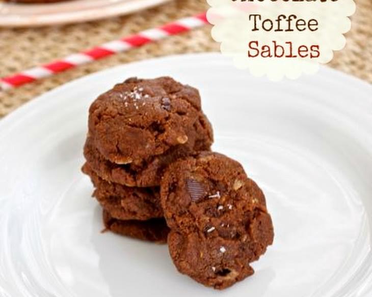Salted Chocolate Toffee Sables