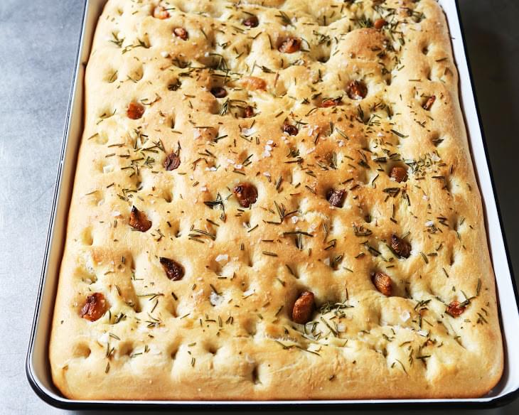 Roasted Garlic Focaccia with Rosemary