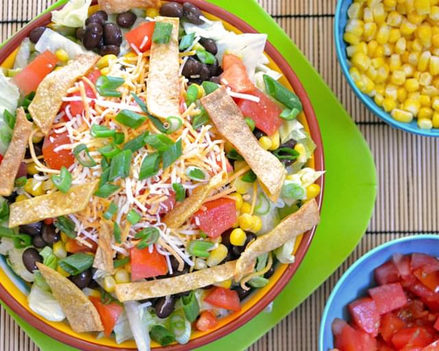 Southwest Salad With Taco Ranch Dressing