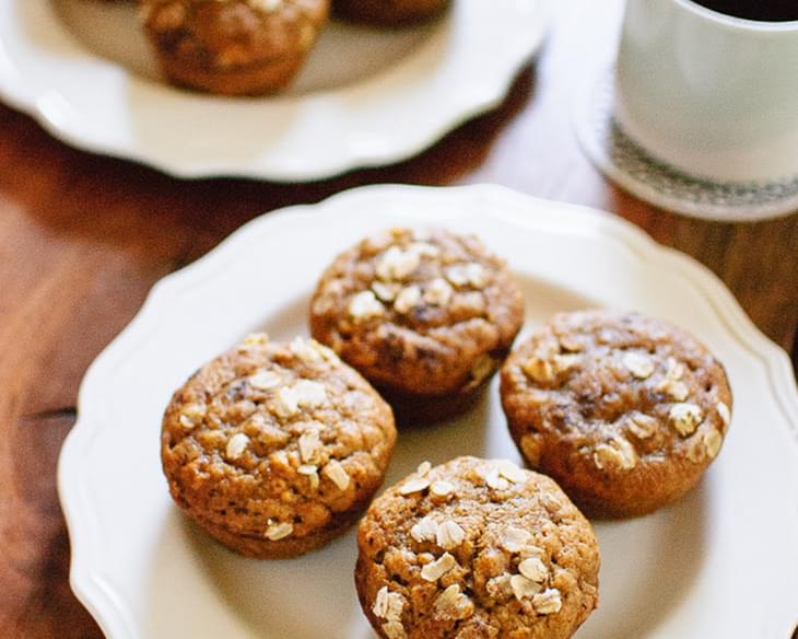 Maple-Sweetened Pumpkin Muffins with Oats