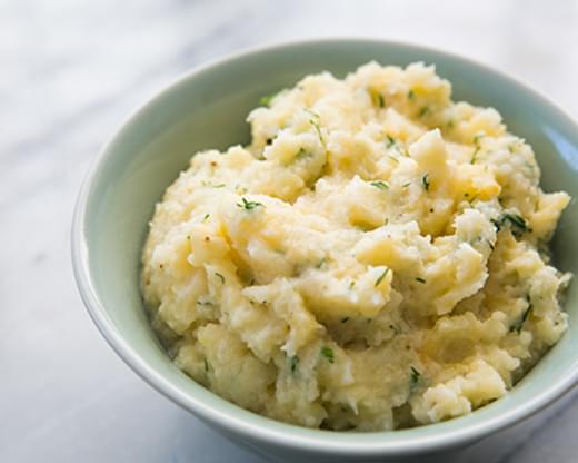 Mashed Rutabaga with Sour Cream and Dill