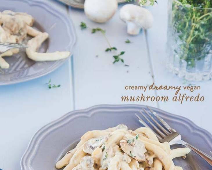Creamy Mushroom Alfredo {vegan + Dairy Free}