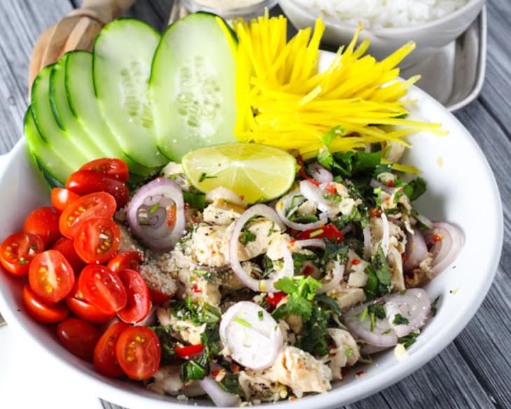 Thai Chicken Salad with Mint & Cilantro