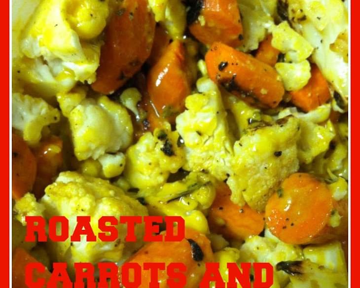 Roasted Carrots And Cauliflower In Mustard Sauce