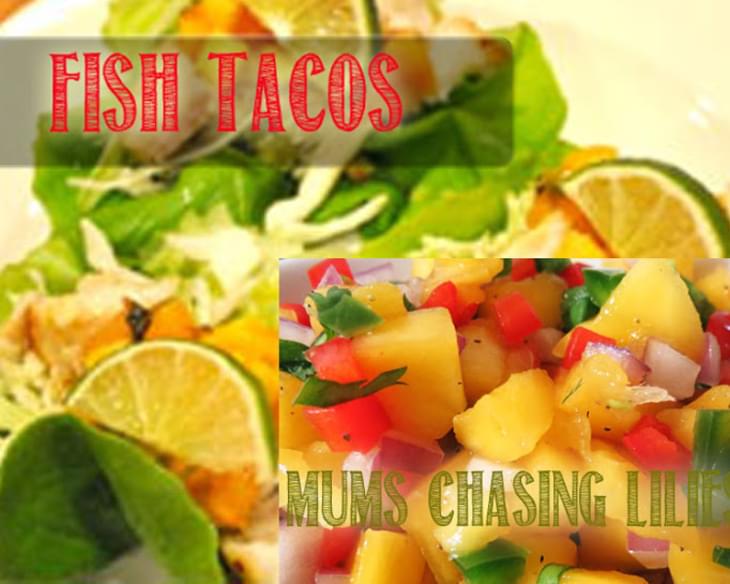 Fish Taco Lettuce Wraps with Mango Pico Relish