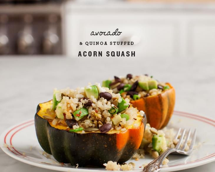 Avocado & Quinoa Stuffed Acorn Squash