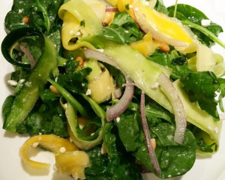Zucchini Ribbon Salad with Lemon Dressing