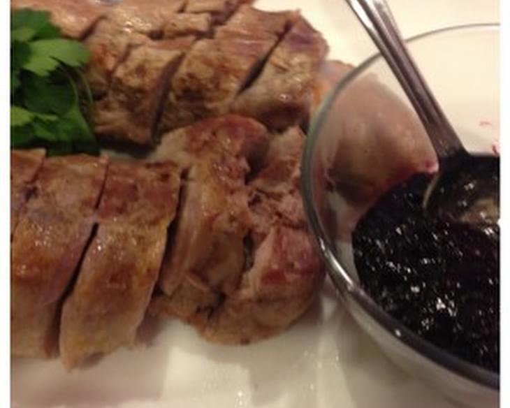 Pork Tenderloin with Blueberry Balsamic