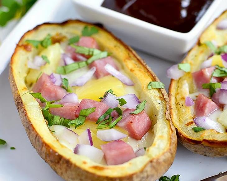 Loaded Hawaiian Pizza Potato Skins