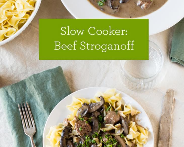 Slow Cooker Beef Stroganoff