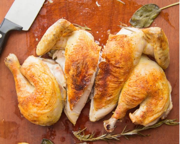 Fragrant Spatchcocked Roasted Chicken