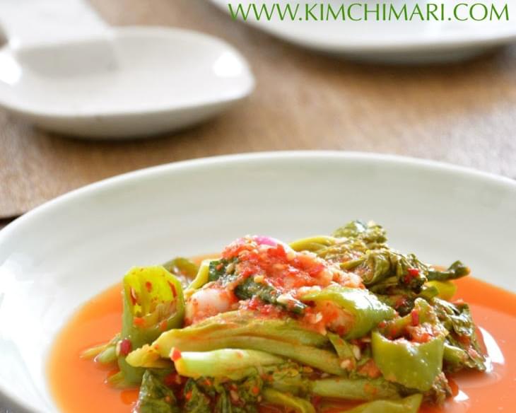 Vegetarian Lettuce Kimchi (상추김치 Sangchoo Kimchi)