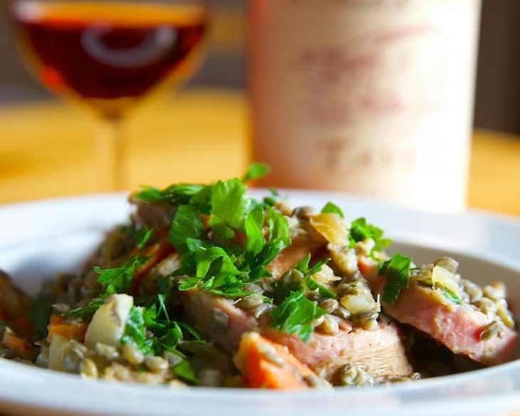 French Green Lentils with Sausage