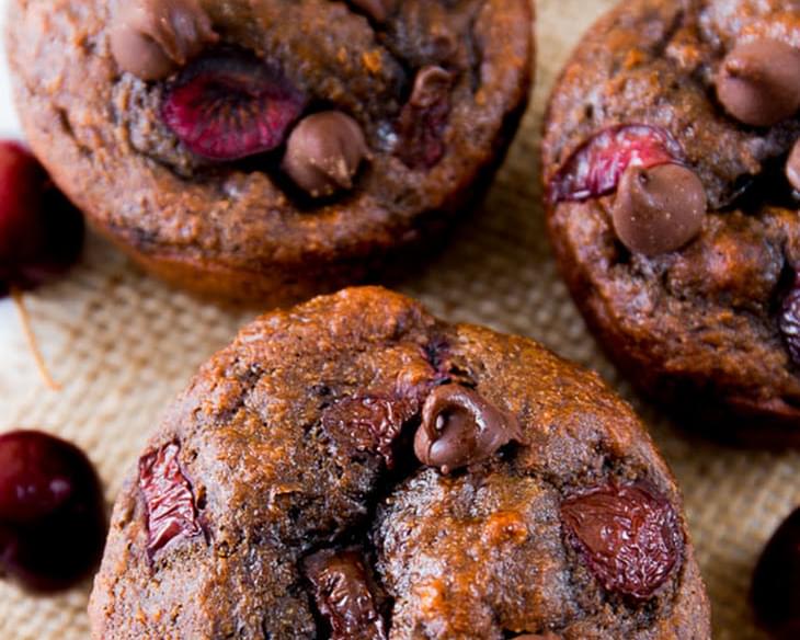 Skinny Chocolate Cherry Muffins