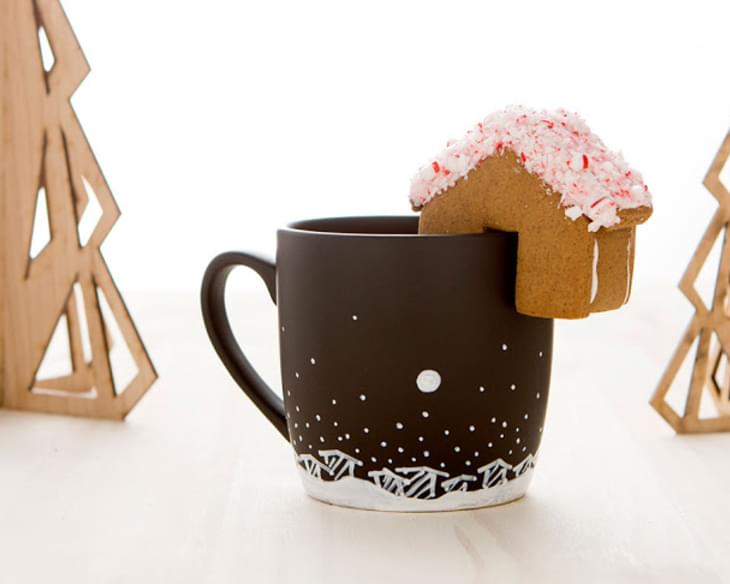 Holiday Mug and Mini Gingerbread House Kit!