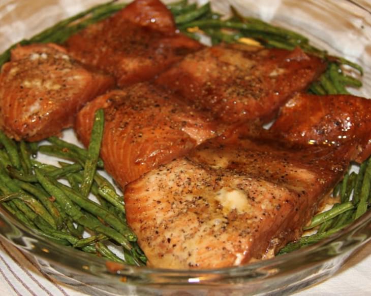 Cracked Pepper Salmon and Roasted Green Beans...