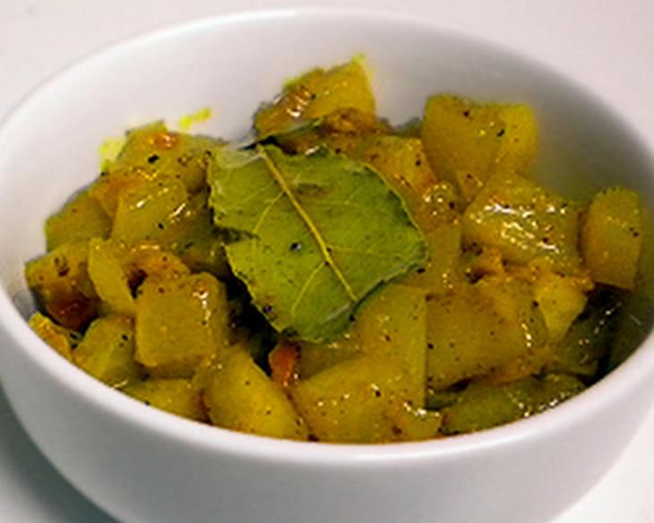 Green Papaya chutney - Achali ya papai bichi