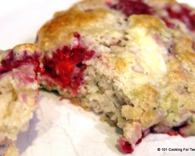 Raspberry Cream Cheese Buttermilk Scones