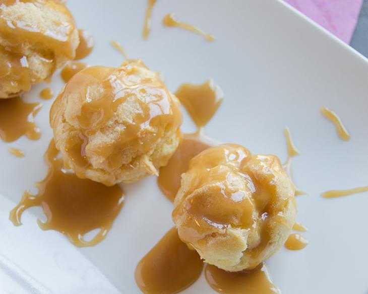 Apple Pie Profiteroles with Salted Caramel