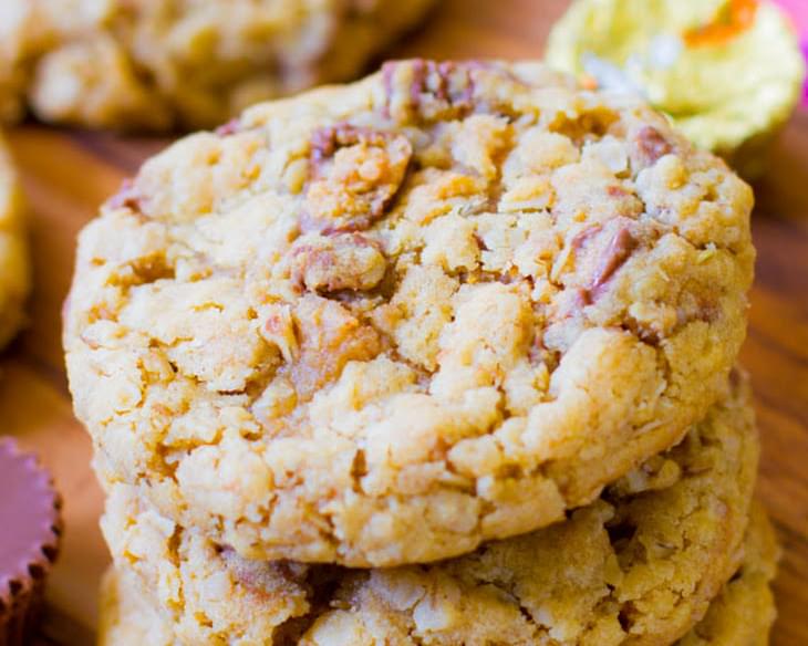 Peanut Butter Cup Oatmeal Cookies.