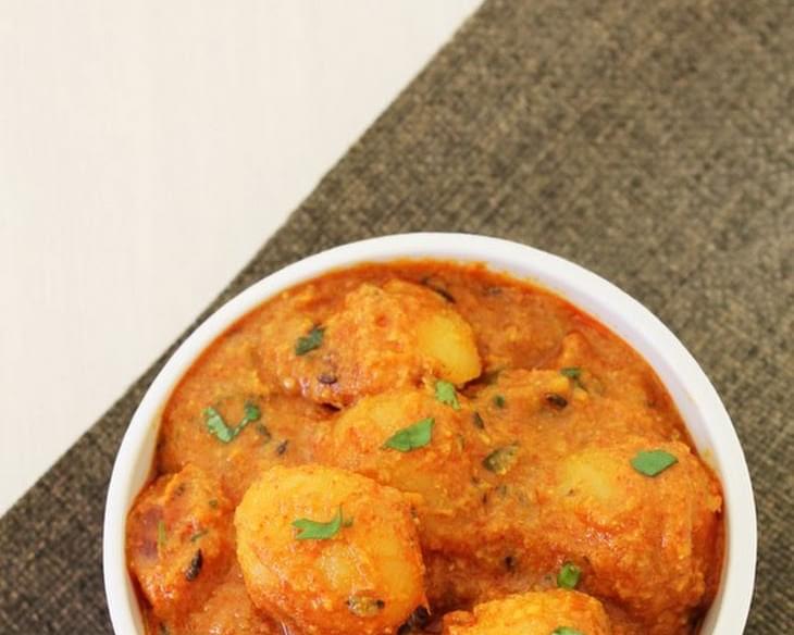 Lasaniya Batata Recipe | Gujarati style baby potatoes with garlic