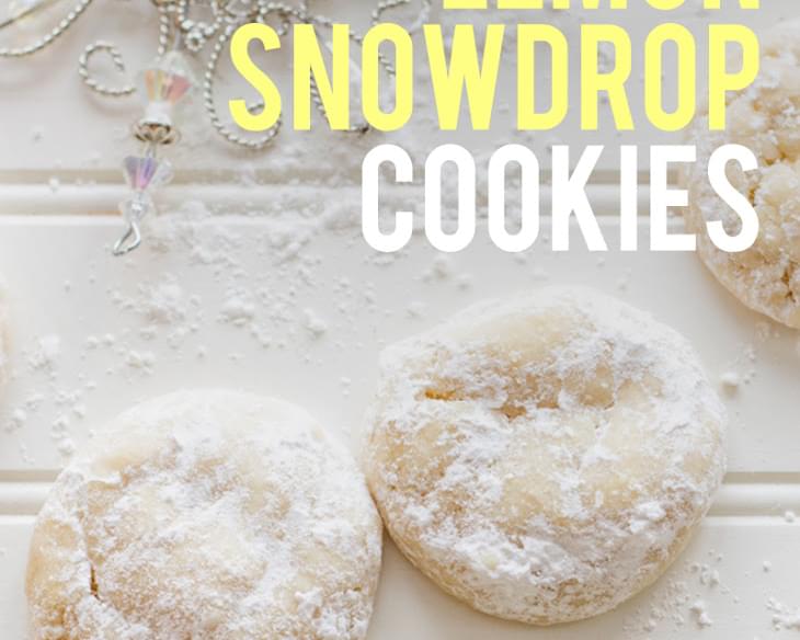 Chewy Lemon Snowdrop Cookies