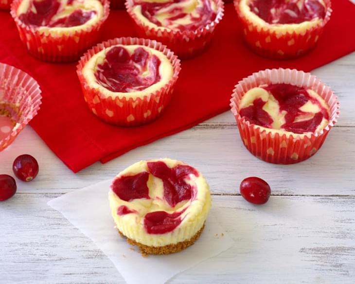 Cranberry Swirl Cheesecake Cupcakes