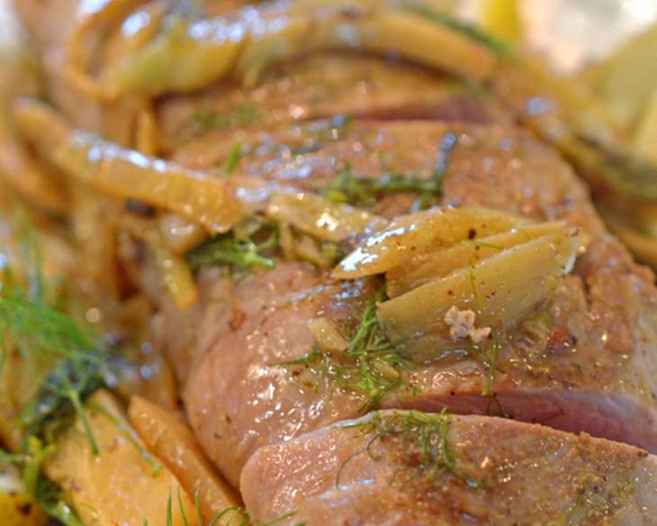 Fennel Rubbed Pork Tenderloin with Fennel Wedges