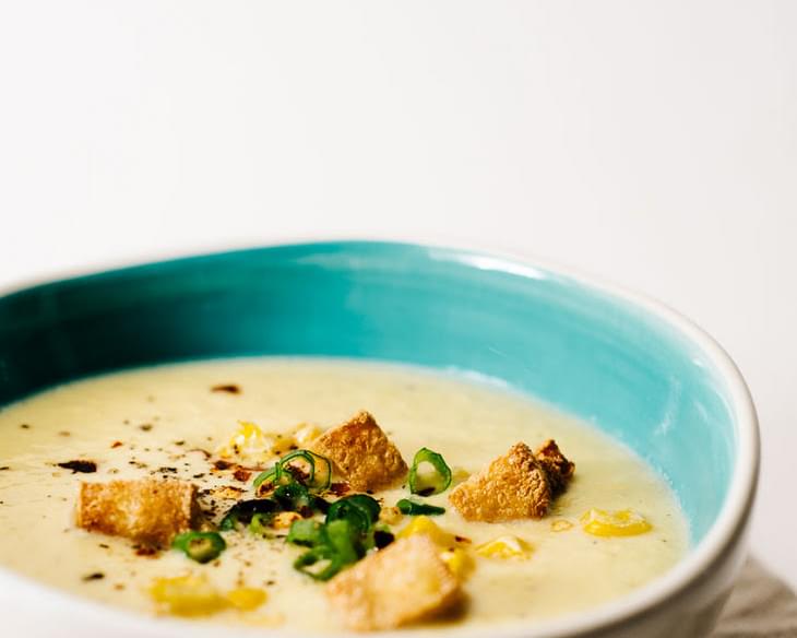 Vegan(!) Creamy Corn Soup Recipe and a Giveaway!