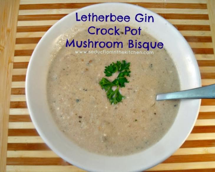 Letherbee Gin Crock Pot Mushroom Bisque