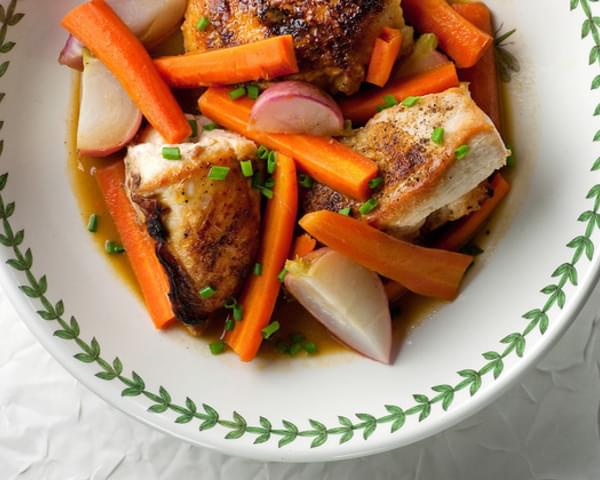 Braised Chicken with Spring Vegetables