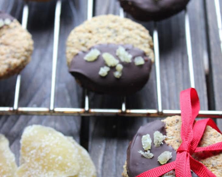 Chocolate & Ginger Holiday Chia Seed Cookies