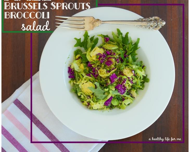 Kale Brussels Sprout Broccoli Salad