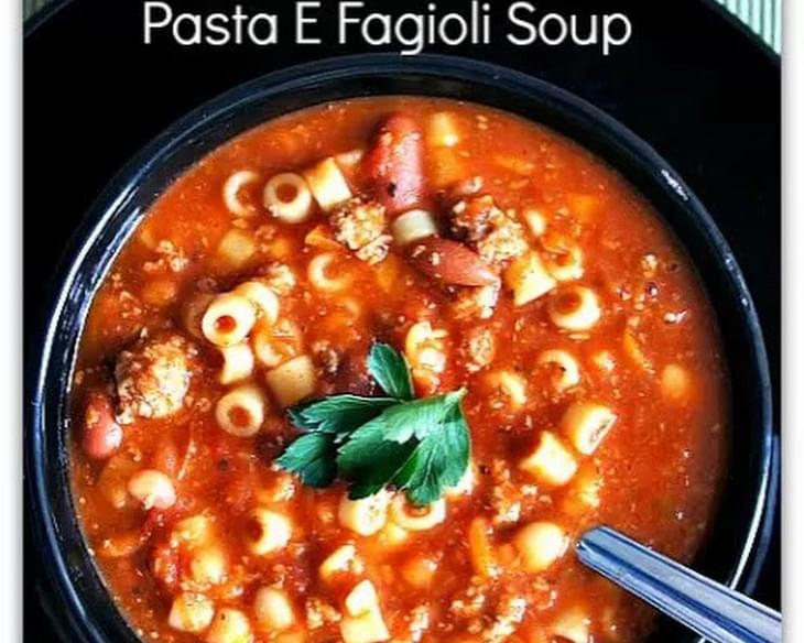 Recipe for Slow Cooker Copycat Olive Garden Pasta e Fagioli Soup