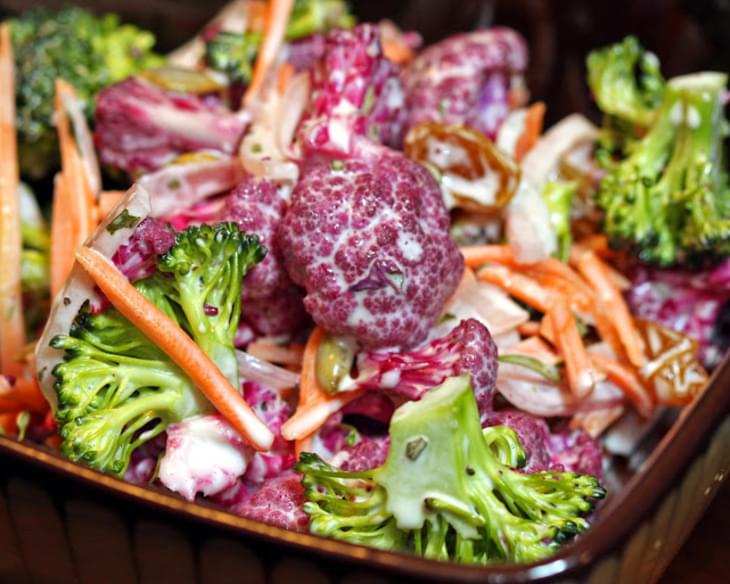 Cauliflower Broccoli Tarragon Salad