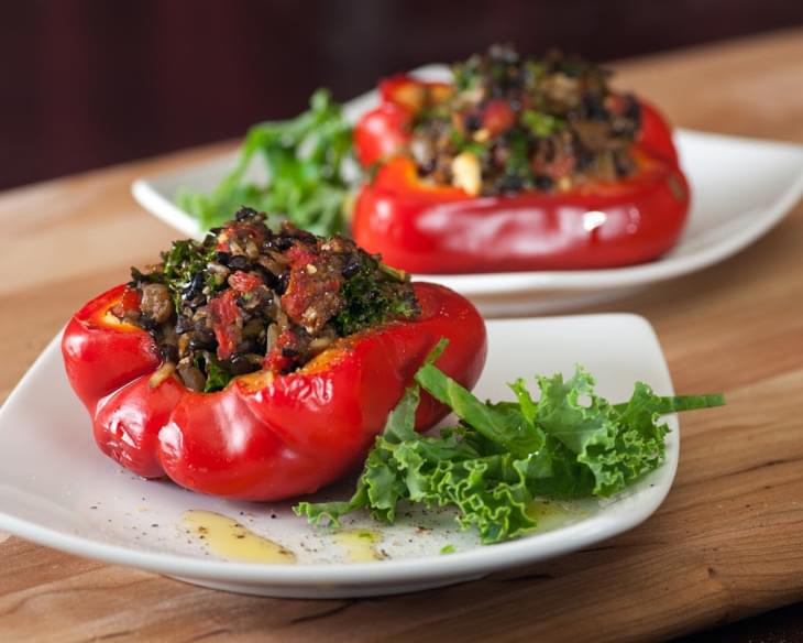 Lentil-Stuffed Red Bell Peppers