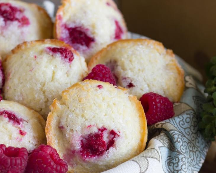 Healthier Raspberry Almond Muffins