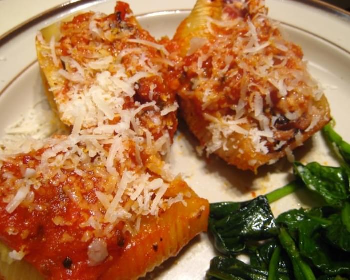 Stuffed Shells with Proscuitto & Radicchio