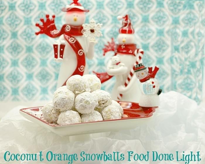 Coconut Orange Snowball Cookies