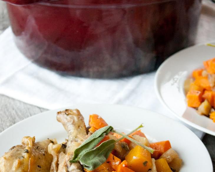 One Pot Savory Chicken and Fall Produce