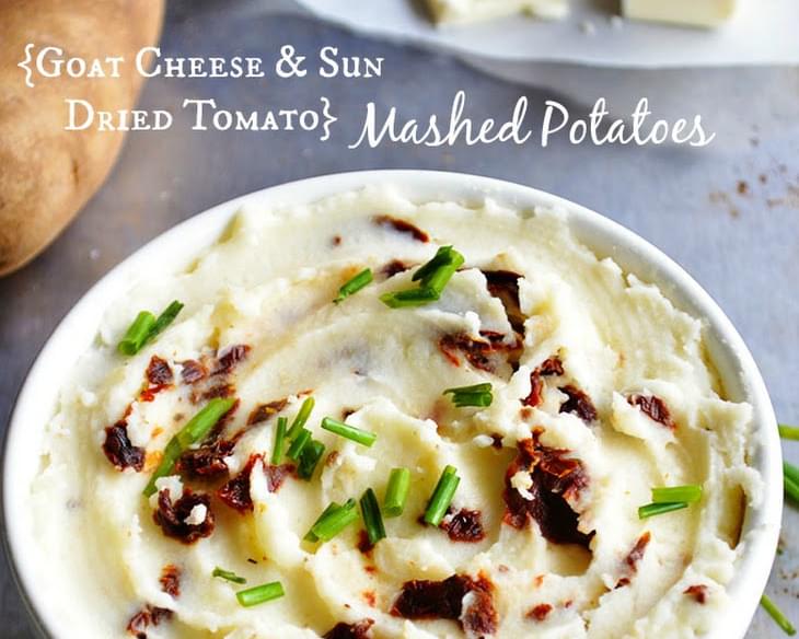 {Goat Cheese + Sun Dried Tomato} Mashed Potatoes