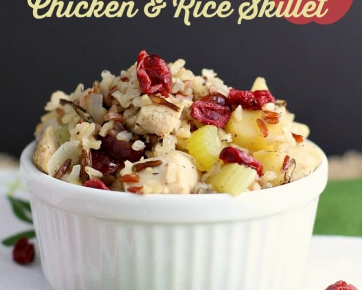 Cranberry Apple Chicken and Rice Skillet Dinner
