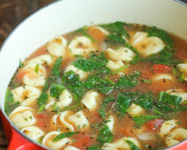 Spinach Tomato Tortellini Soup Recipe