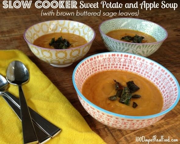 Slow Cooker Sweet Potato and Apple Soup