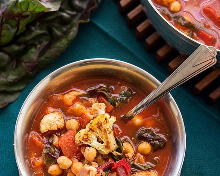 Roasted Cauliflower Tomato Soup