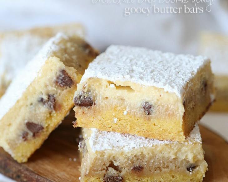 Chocolate Chip Cookie Dough Gooey Butter Bars
